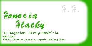 honoria hlatky business card